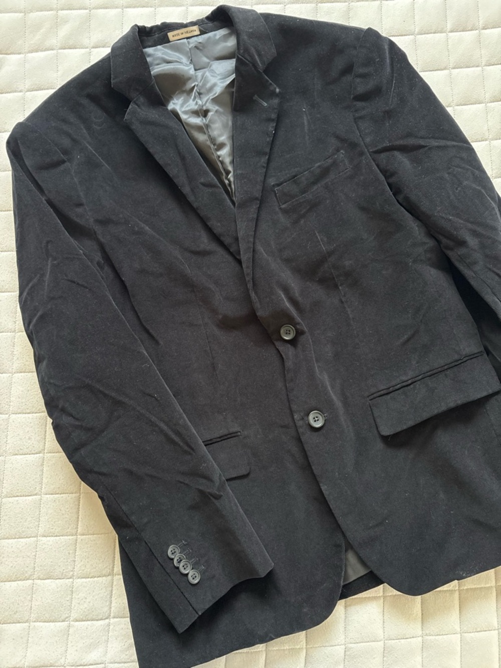 Banana Republic Men’s Black Velvet Blazer/Sports Coat - 42 Tailored Fit